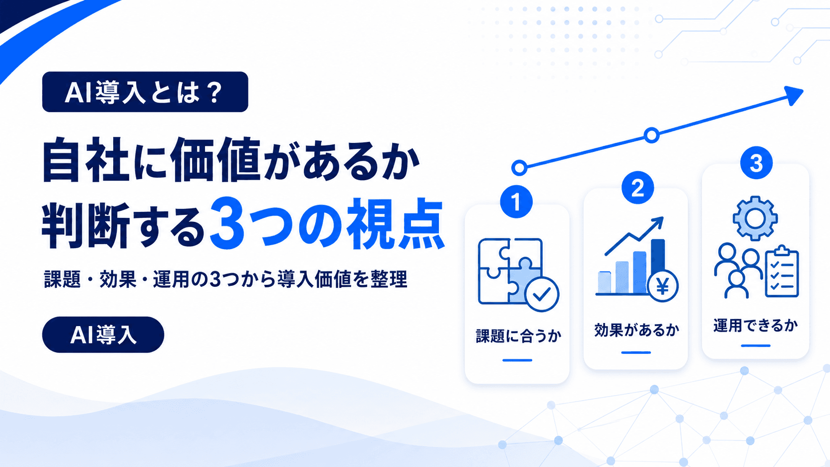 AI導入とは?自社に価値があるか判断する3つの視点のアイキャッチ画像